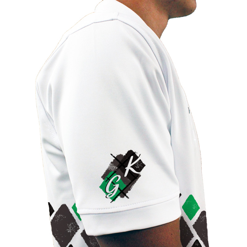 Mens Argyle Arcadia Golf Shirt - 6L: Charcoal/Black/Lime