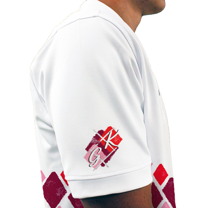 Mens Argyle Arcadia Golf Shirt - 6V: Maroon/Pink/Red