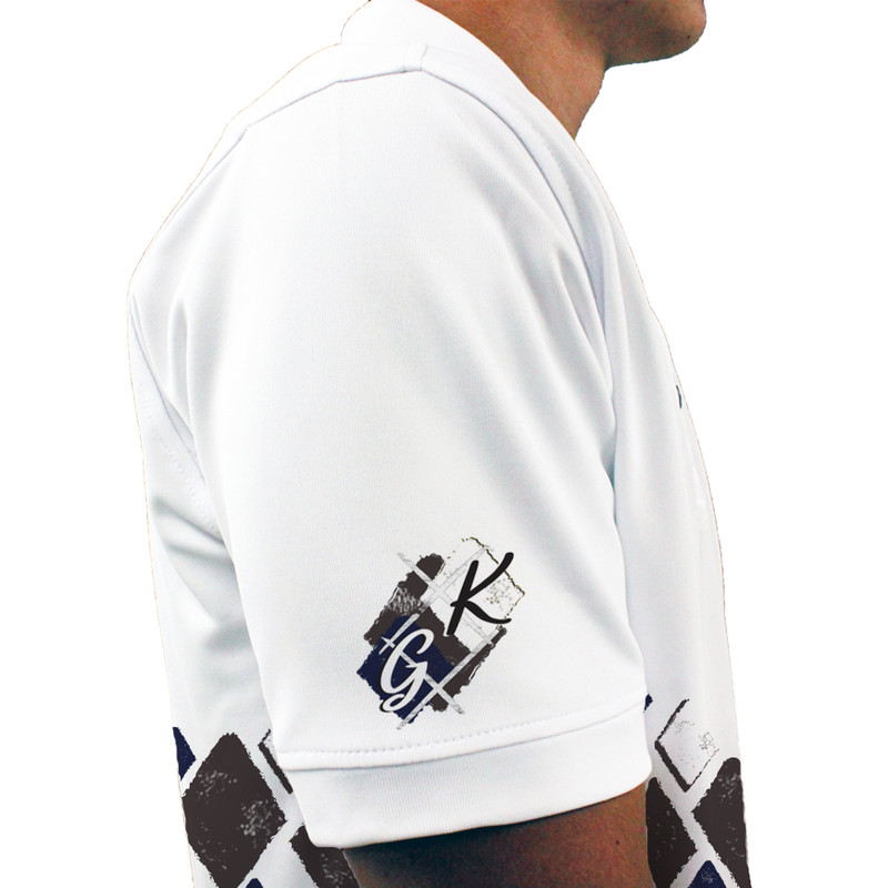 Mens Argyle Arcadia Golf Shirt - A: Charcoal/Navy/White