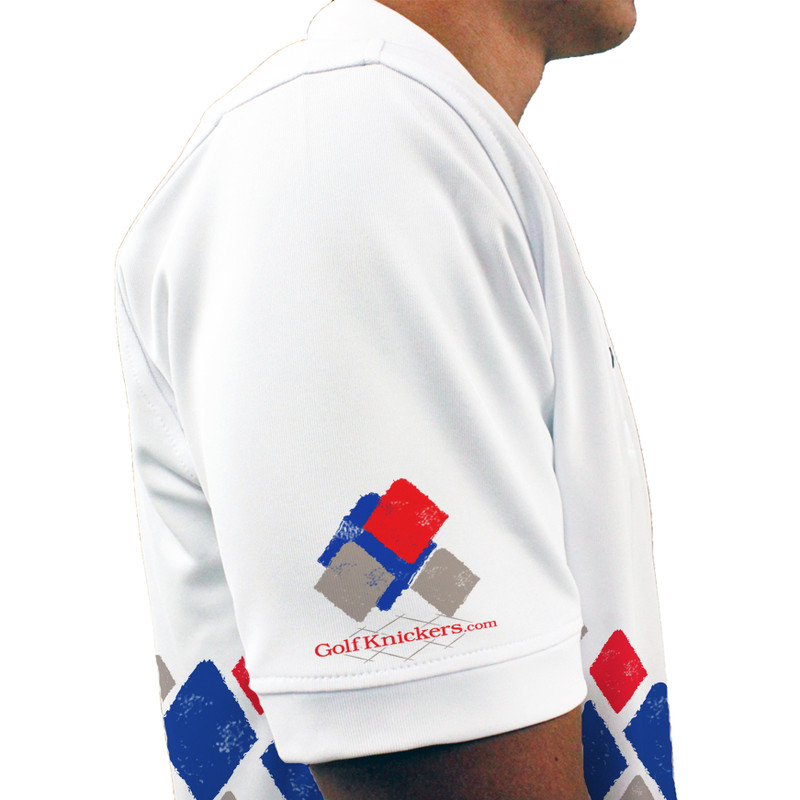 Mens Argyle Arcadia Golf Shirt - BBBB: Royal/Taupe/Red