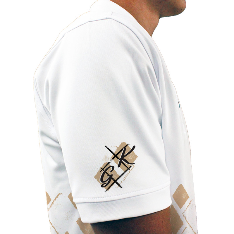 Mens Argyle Arcadia Golf Shirt - GGG: Khaki/White
