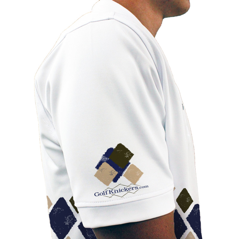 Mens Argyle Arcadia Golf Shirt - K: Navy/Khaki/Olive