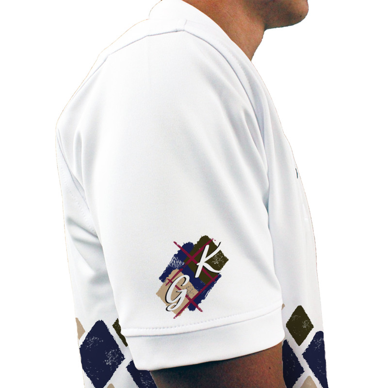 Mens Argyle Arcadia Golf Shirt - K: Navy/Khaki/Olive