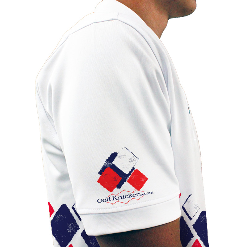 Mens Argyle Arcadia Golf Shirt - KKKK: Navy/Red/White