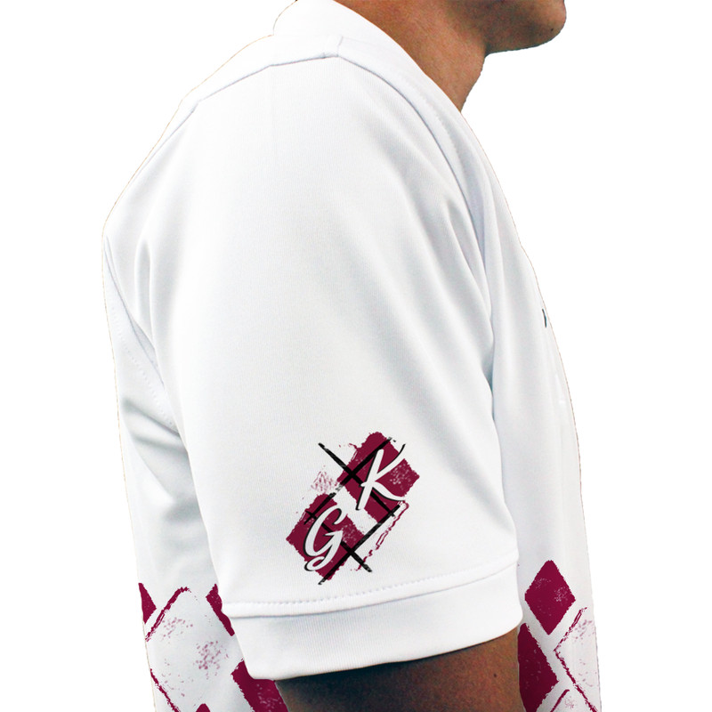 Mens Argyle Arcadia Golf Shirt - P: Maroon/White