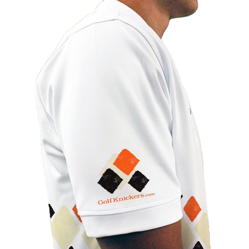 Mens Argyle Arcadia Golf Shirt - QQQQ: Natural/Black/Orange