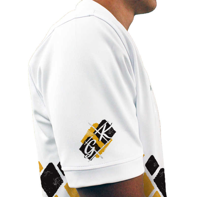 Mens Argyle Arcadia Golf Shirt - SS: Gold/Black