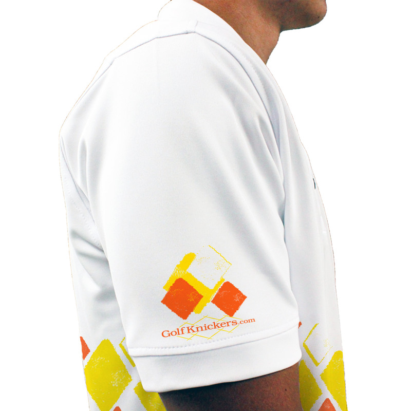 Mens Argyle Arcadia Golf Shirt - TTT: Yellow/Orange/White