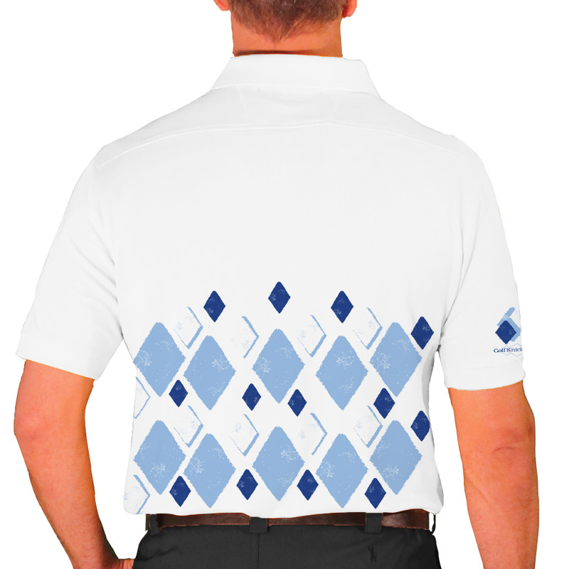 Mens Argyle Arcadia Golf Shirt - UUU: Light Blue/Royal/White