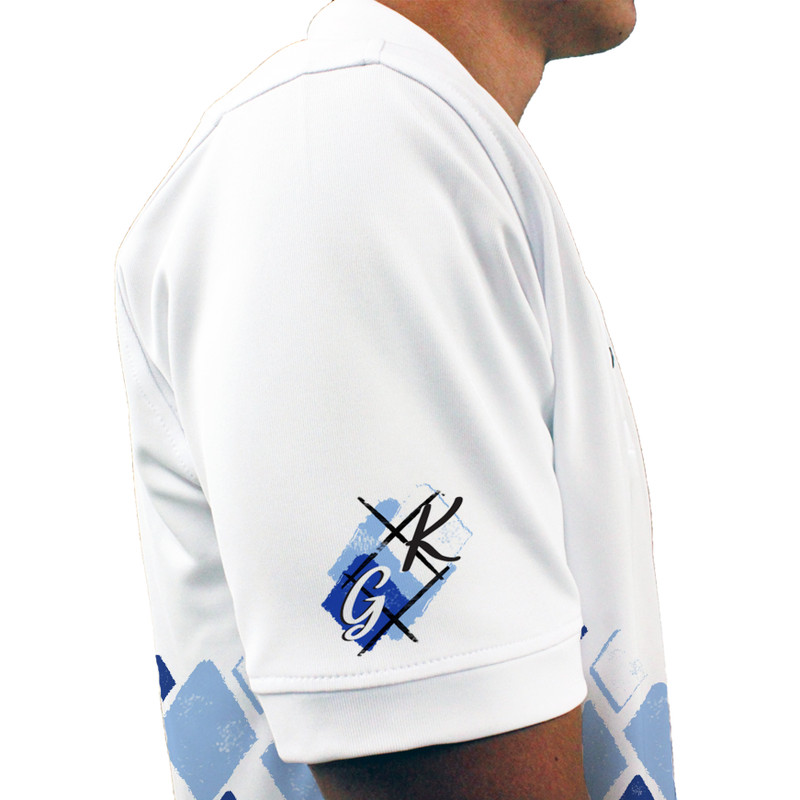 Mens Argyle Arcadia Golf Shirt - UUU: Light Blue/Royal/White