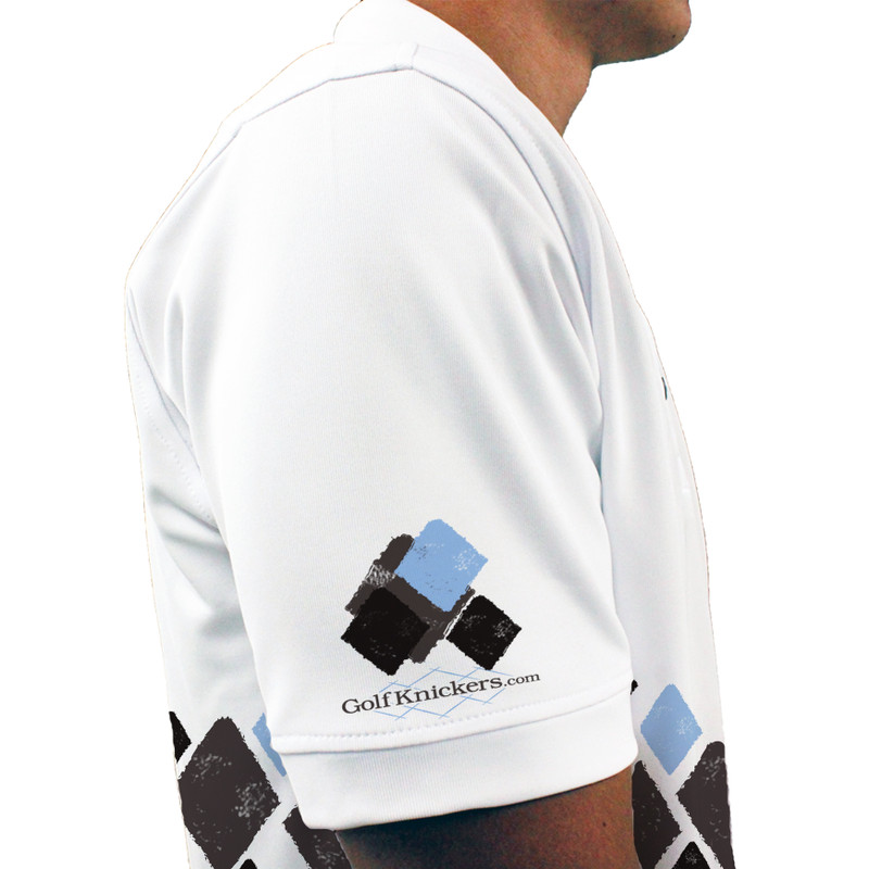 Mens Argyle Arcadia Golf Shirt - VVVV: Charcoal/Black/Light Blue