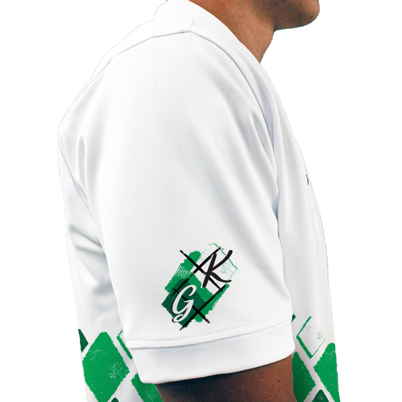 Mens Argyle Arcadia Golf Shirt - WWW: Lime/Dark Green/White