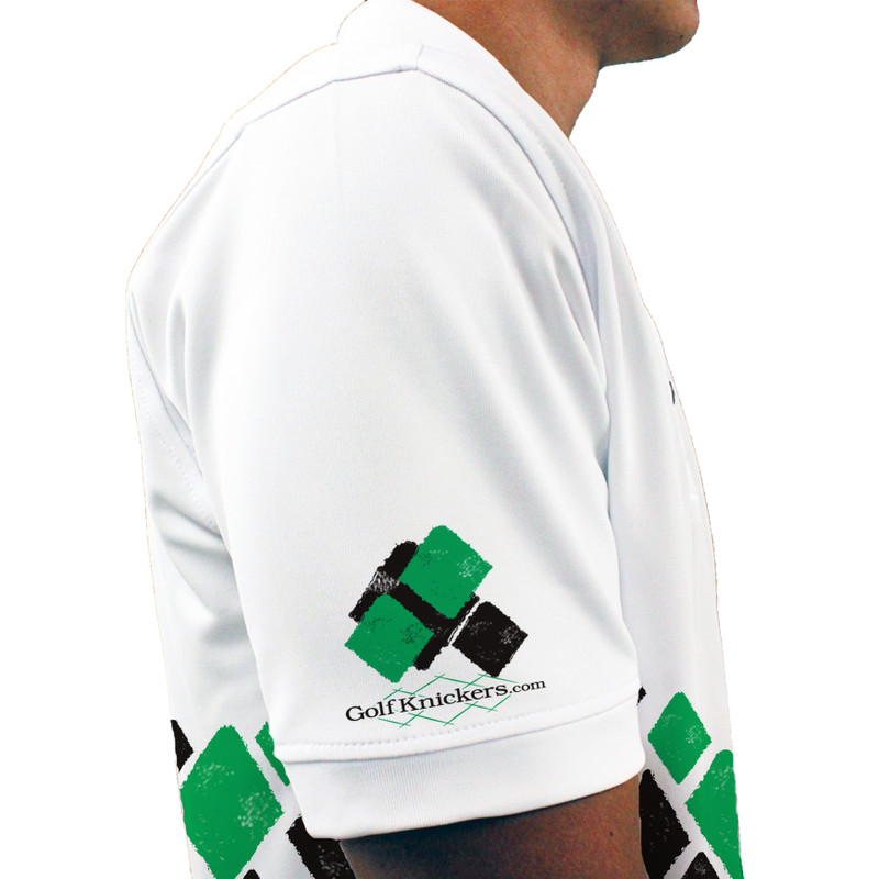 Mens Argyle Arcadia Golf Shirt - XX: Black/Lime