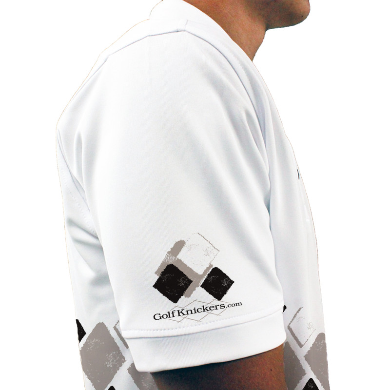 Mens Argyle Arcadia Golf Shirt - XXX: Taupe/Black/White