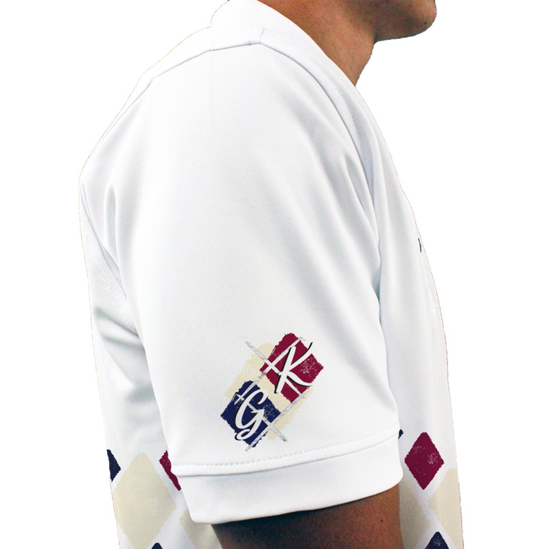 Mens Argyle Arcadia Golf Shirt - Y: Natural/Navy/Maroon