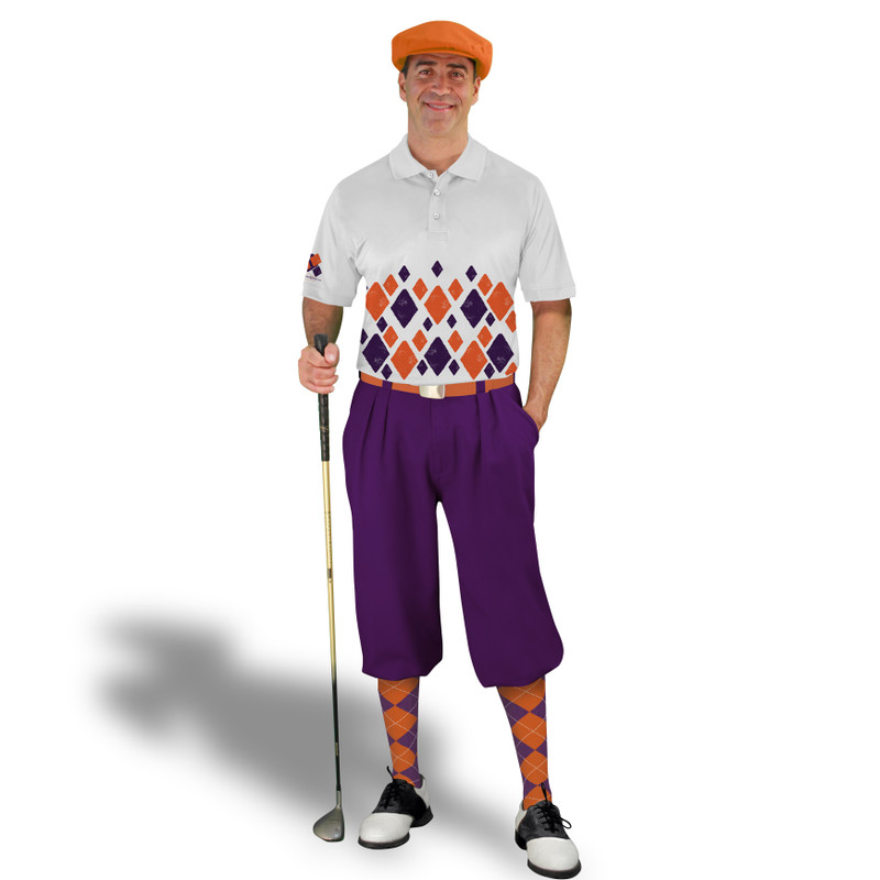 Golf Knickers Argyle Arcadia Outfit 5D - Purple/Orange