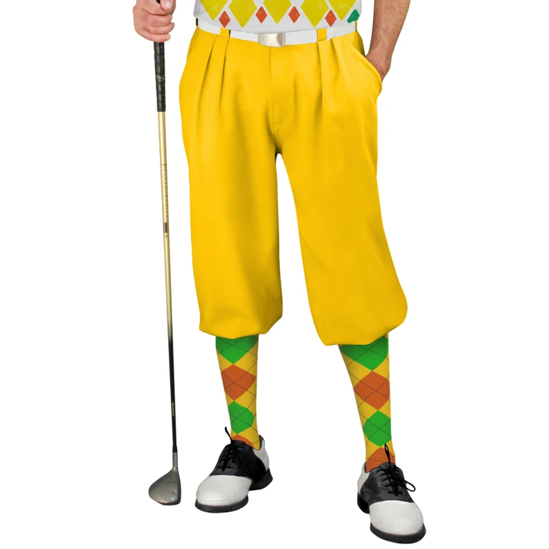 Golf Knickers Argyle Arcadia Outfit 5F - Yellow/Orange/Lime