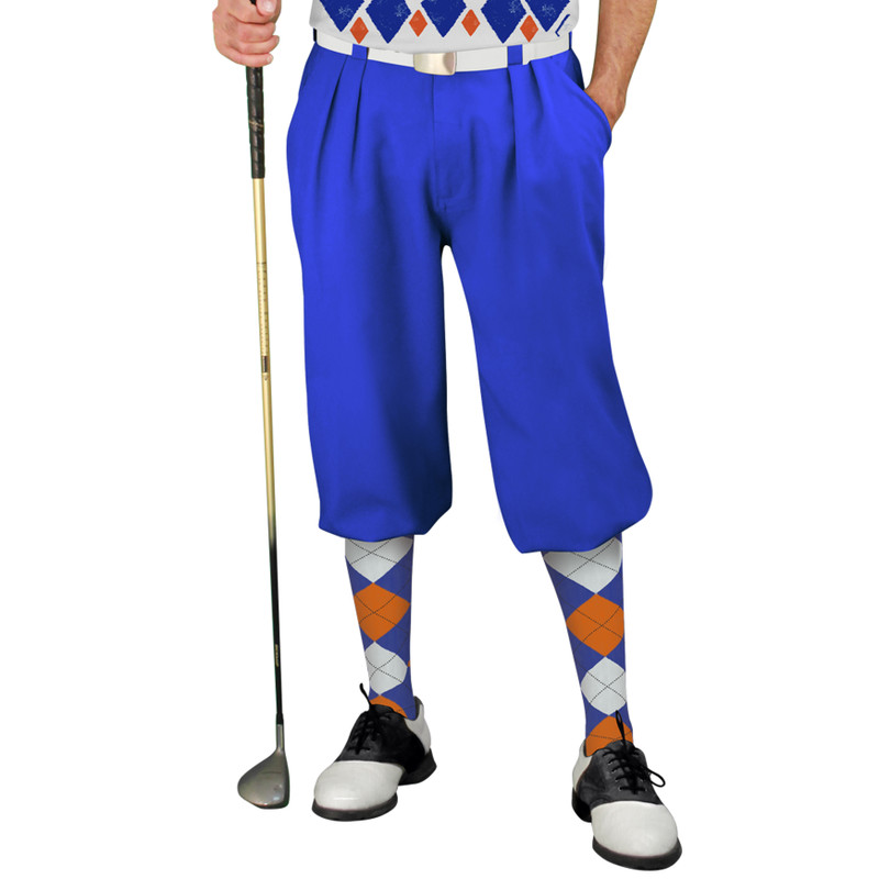 Golf Knickers Argyle Arcadia Outfit 5S - Royal/White/Orange