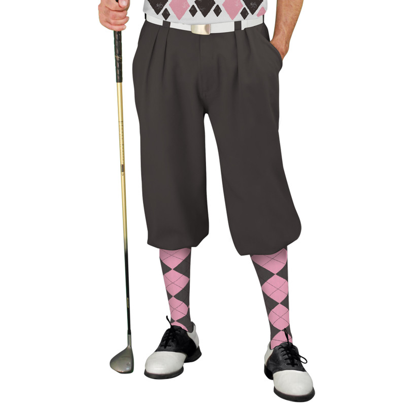 Golf Knickers Argyle Arcadia Outfit 6A - Charcoal/Pink