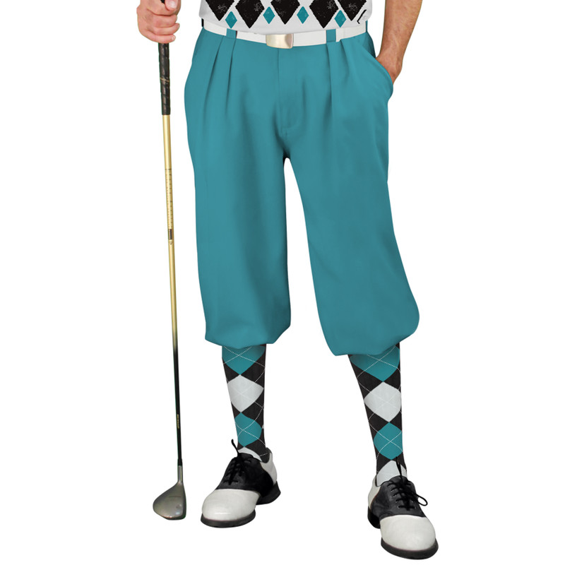 Golf Knickers Argyle Arcadia Outfit 6C - Black/Teal/White