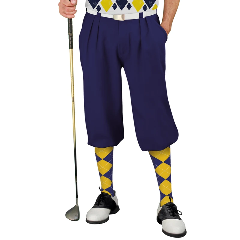 Golf Knickers Argyle Arcadia Outfit F - Navy/Yellow