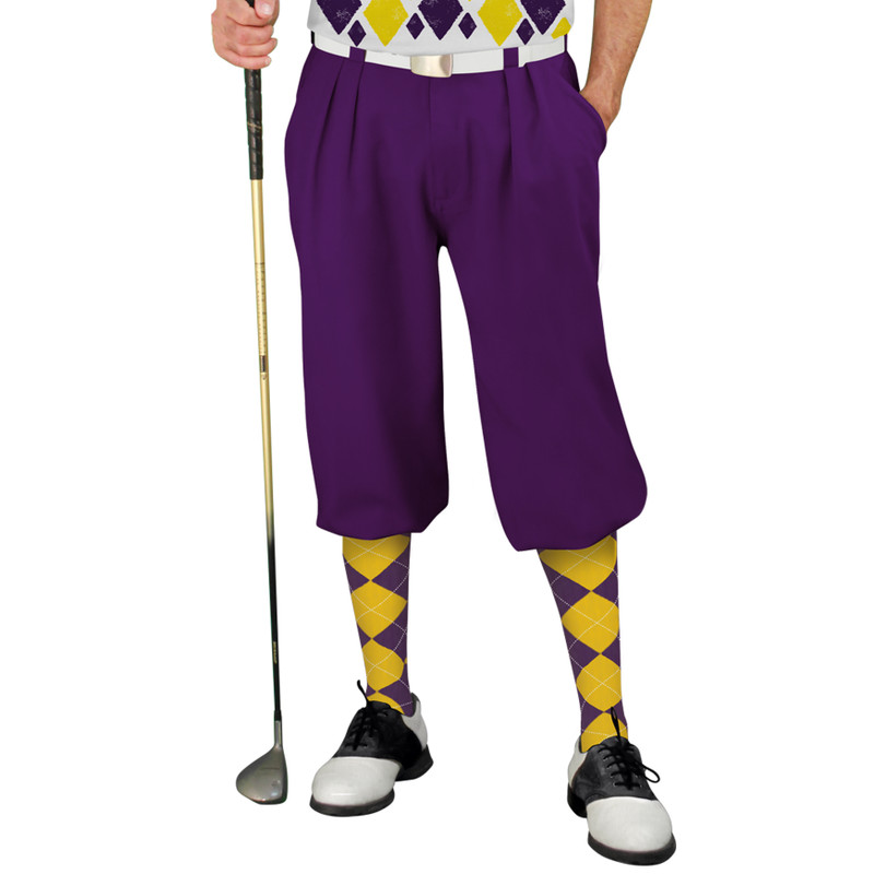 Golf Knickers Argyle Arcadia Outfit JJ - Purple/Yellow