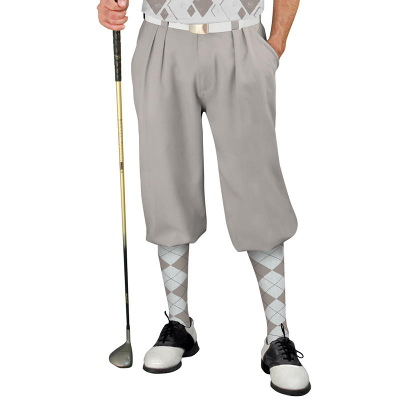 Golf Knickers Argyle Arcadia Outfit N - Taupe/White