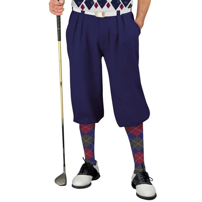 Golf Knickers Argyle Arcadia Outfit Q - Navy/Maroon/Charcoal