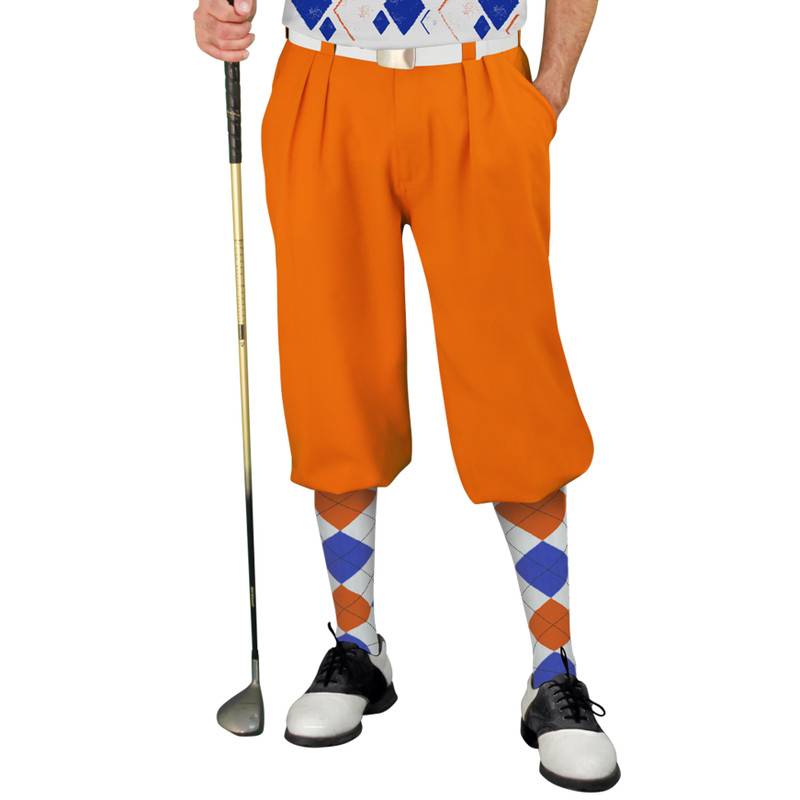 Golf Knickers Argyle Arcadia Outfit RRRR - White/Royal/Orange
