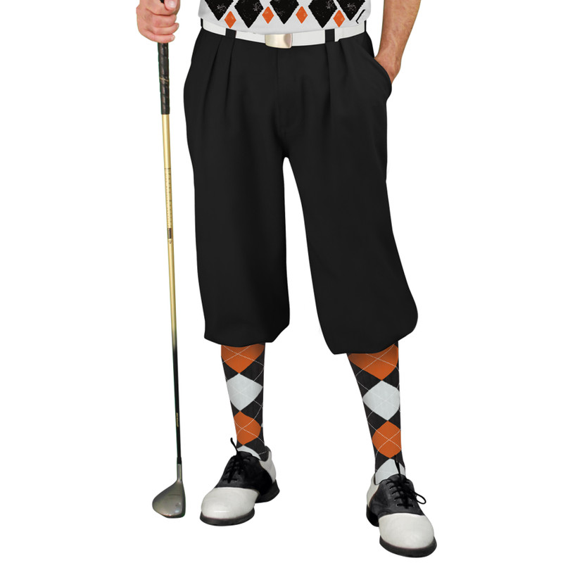 Golf Knickers Argyle Arcadia Outfit SSS - Black/Orange/White