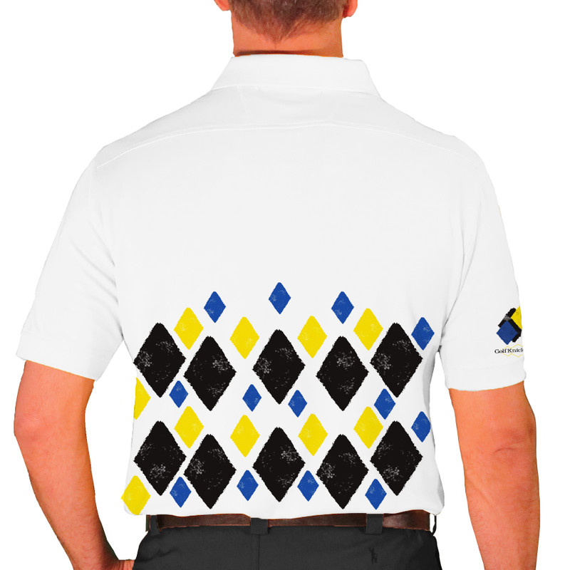 Golf Knickers Argyle Arcadia Outfit SSSS - Black/Royal/Yellow