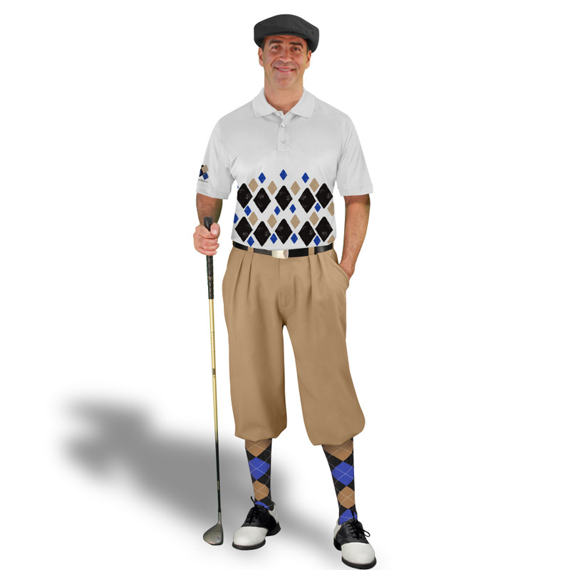 Golf Knickers Argyle Arcadia Outfit TTTT - Black/Royal/Khaki