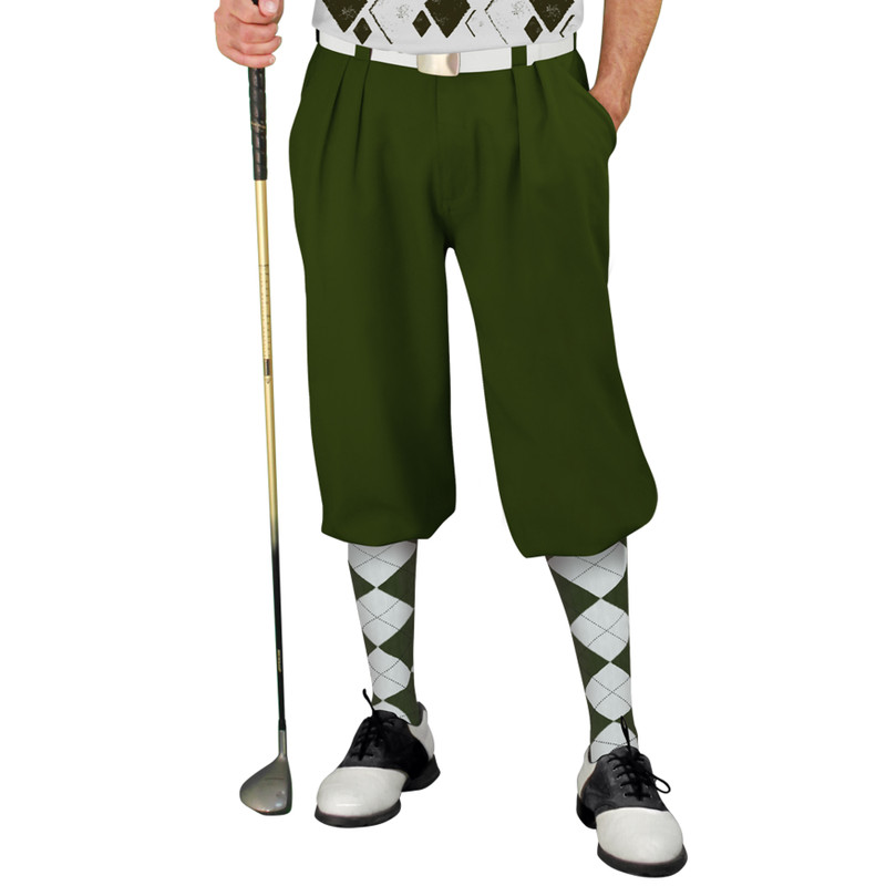 Golf Knickers Argyle Arcadia Outfit U - Olive/White