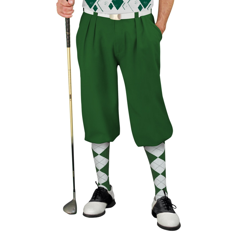 Golf Knickers Argyle Arcadia Outfit UU - Dark Green/White