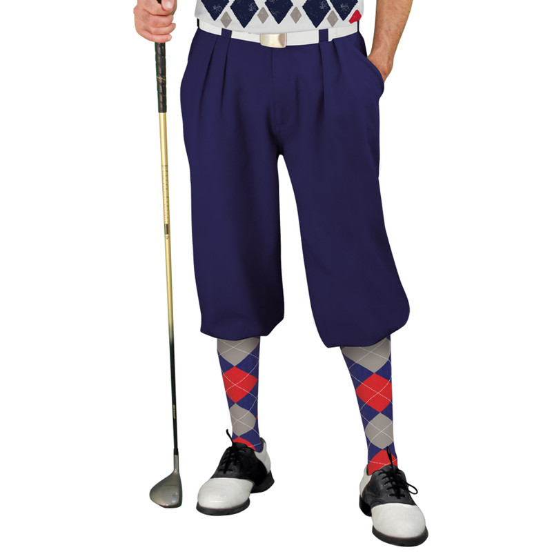 Golf Knickers Argyle Arcadia Outfit V - Navy/Taupe/Red