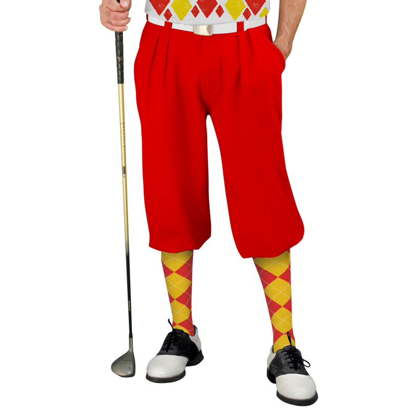 Golf Knickers Argyle Arcadia Outfit VV - Red/Yellow