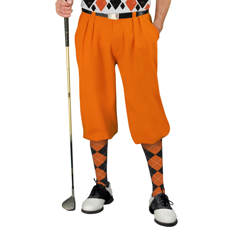 Golf Knickers Argyle Arcadia Outfit YY - Black/Orange