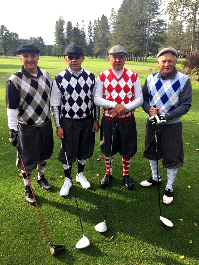 Mens Lime, Orange & White Golf Outfit