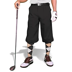 Mens Golf Knickers | Microfiber | Black