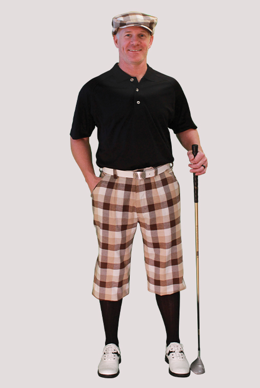 Plaid Golf Knickers with Cap - Plus fours