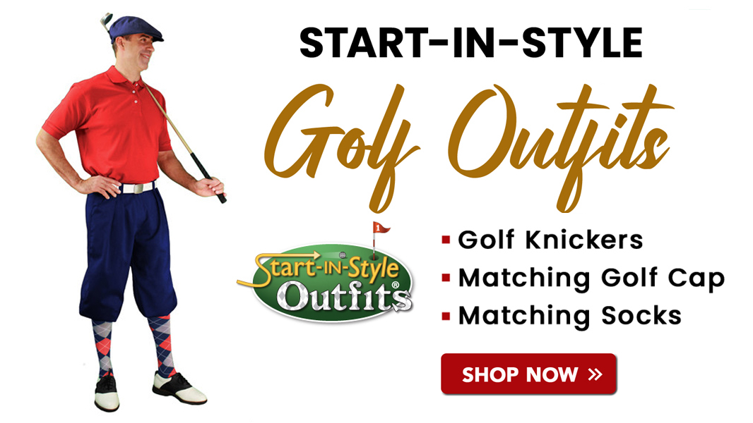 Golf Knickers Start-in-Style Traditional (Plus Fours) Outfit for Men - Lime  - 36