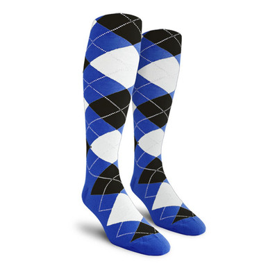 Argyle Golf Socks | Royal/Black/White | Mens