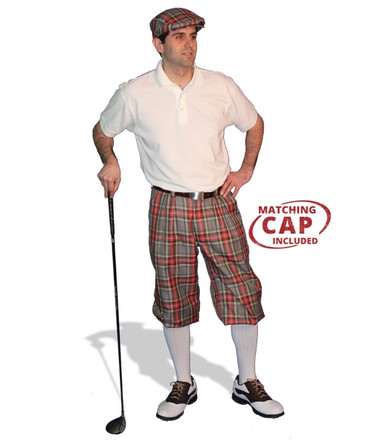 Mens Lumberjack & White Golf Knickers Golf Outfit