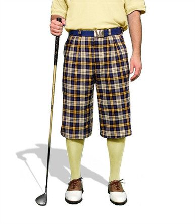 Golf Outfit - Mens Plaid Golf Knickers and matching golf shirt and socks