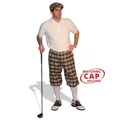 Mens Bayou & White Golf Knickers Golf Outfit