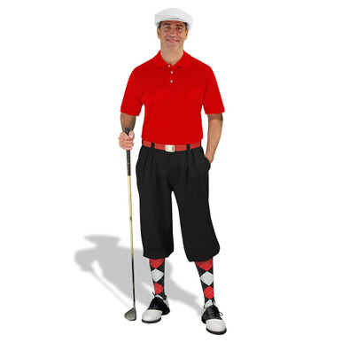 Mens Black, Red & White Outfit