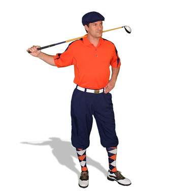 Mens Navy, Orange & White Outfit