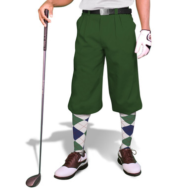 Mens Golf Knickers | Microfiber | Dark Green