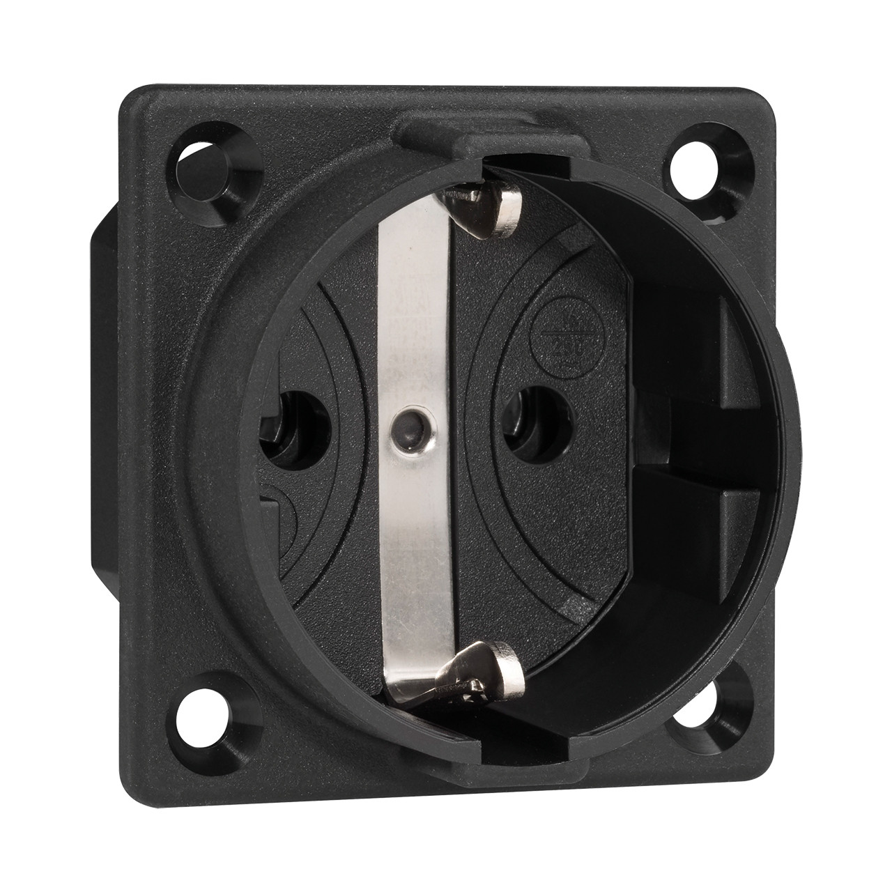 SCHUKO Socket Outlet, Black - Techna