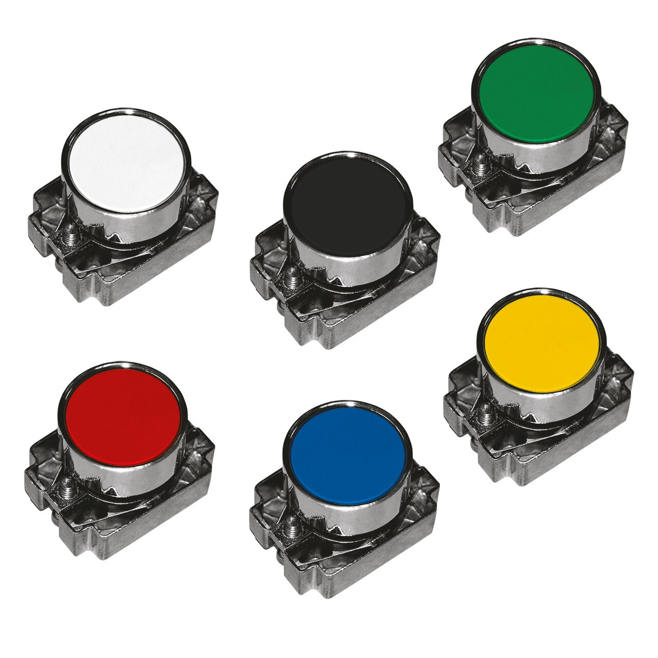 Techna Ptec Non-illuminated Pushbuttons - Metal